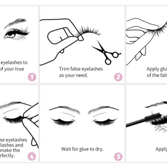 Farred Faux Mink 3D Vegan Medium Length Lashes A07 Set of 5 Lashes - Picture 4 of 5